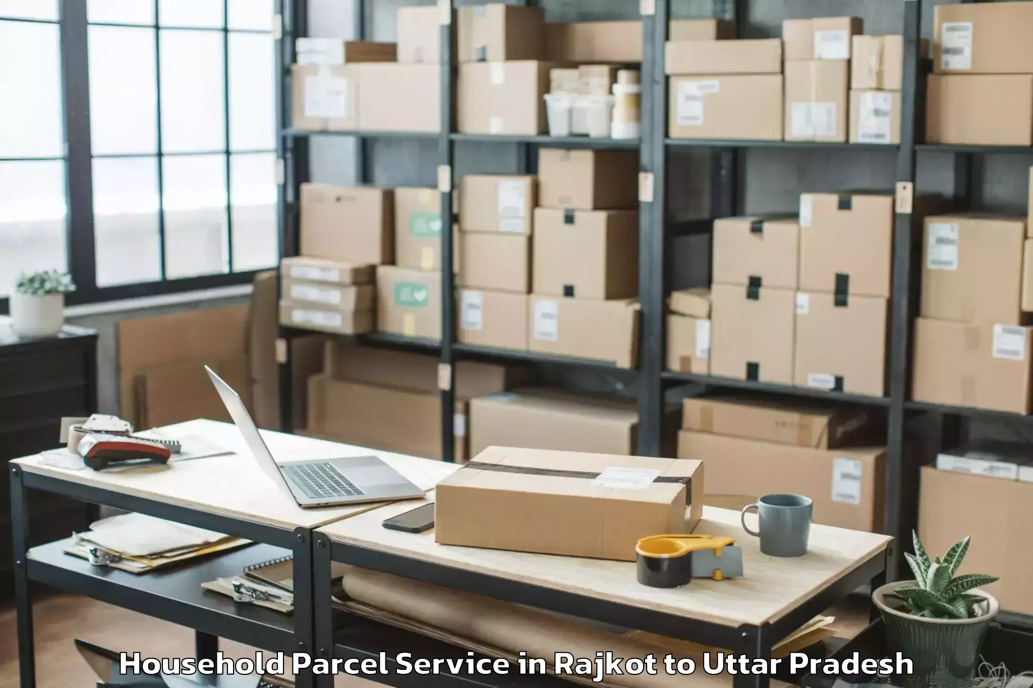 Professional Rajkot to Nichlaul Household Parcel